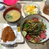納豆鉄火丼 ヒレカツ1枚セット|T. Wonderさん