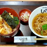 麺好き丼好きランチは                                        「ミニ天丼・大阪蕎麦セット」|mottoさん