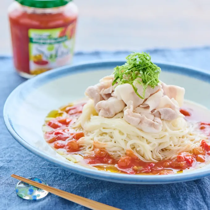 冷しゃぶサルサ素麺|カゴメ　サルサさん