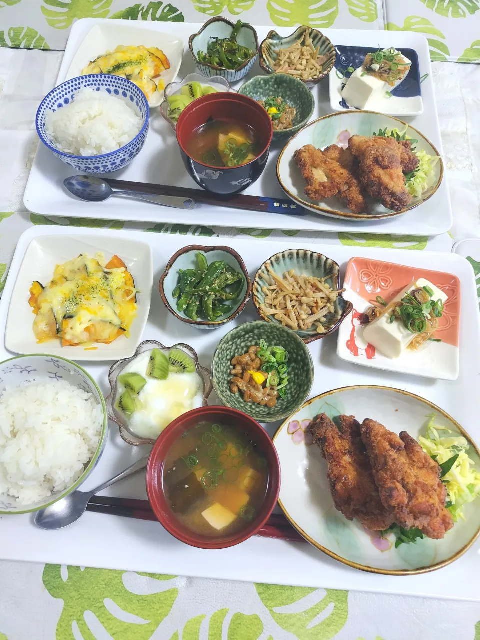 今日は、お昼パパがいたので定食にしました✨|rikako♪。.:＊さん