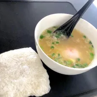 11:03 ご飯と味噌汁　温玉入り|へれ子さん