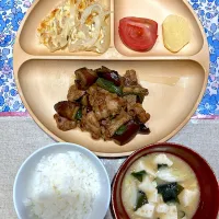 豚バラ茄子ピーマン炒めと玉ねぎうまい|おしゃべり献立さん