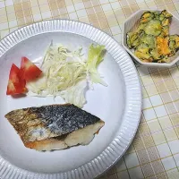 さらわのムニエルとかぼちゃサラダ|えぃみぃさん