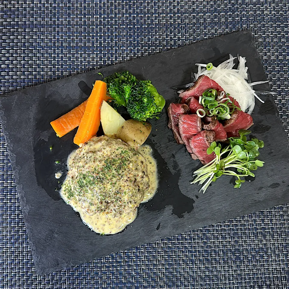 ハンバーグと牛たたき|Taさん