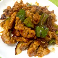 細切れ豚と野菜の生姜焼き|単身赴任のっちさん