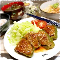 BBQソースの肉詰めピーマン|亜矢子さん