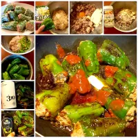 Stuffed peppers✨ピーマンの肉詰め(豆腐野菜バーグ)|🌈Ami🍻さん