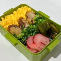 合鴨カツと炒り卵弁当|くまちゃんさん