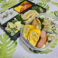 主人と息子のお弁当です✨