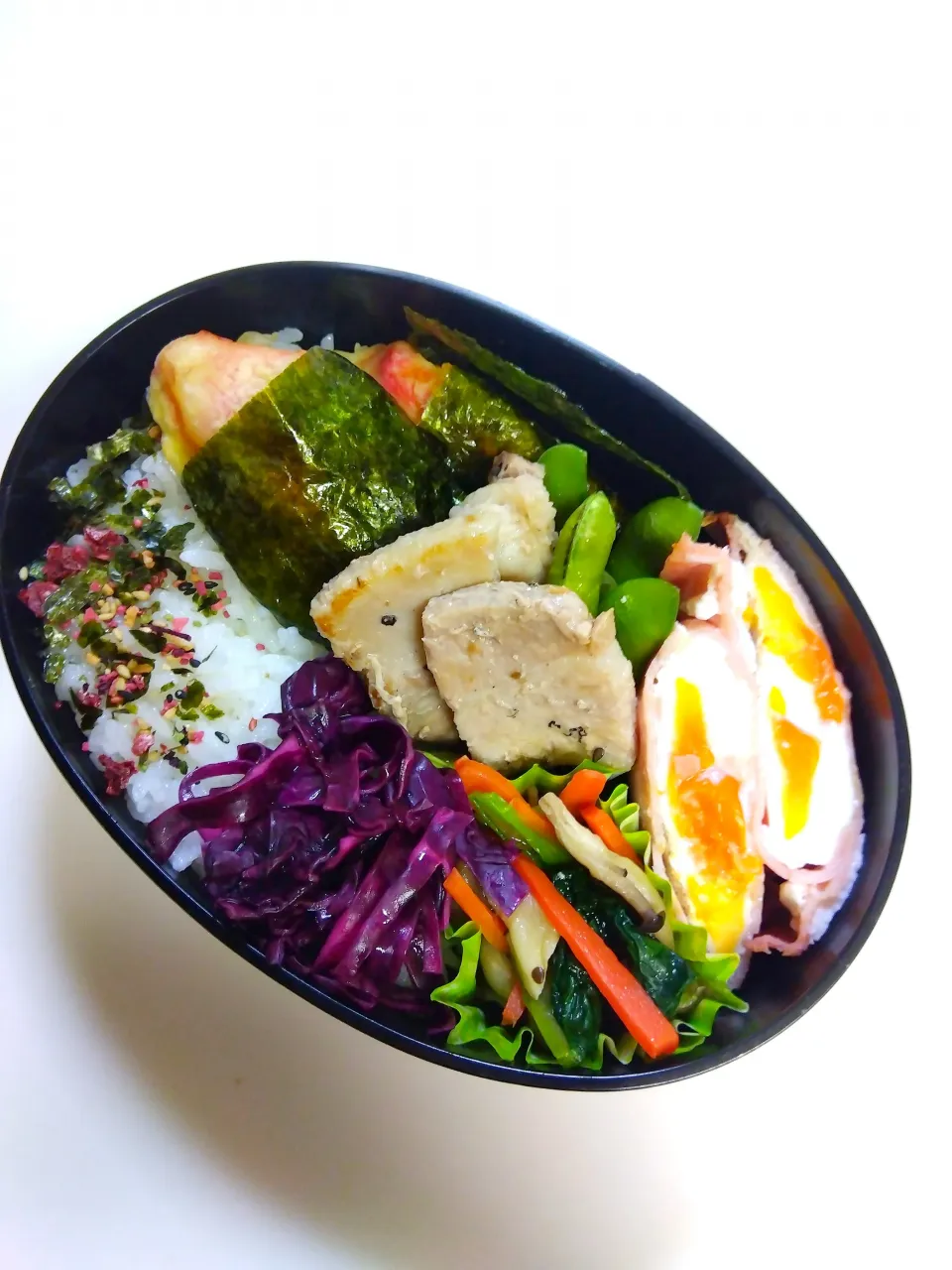 カニカマ天＆サムギョプサル弁当|豆大福さん