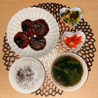 木綿豆腐と鶏胸肉のつくね定食|七海さん