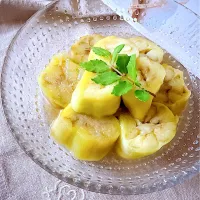 にゃんぺこさんの料理 蒸し茄子の山椒マリネ～リーフレットより～