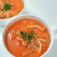 キノコとトマトのダイエットスープ|マイケルの料理さん