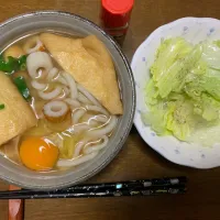 昼食　月見キツネうどん|ATさん