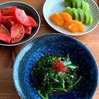 ニラのごま醤油和え