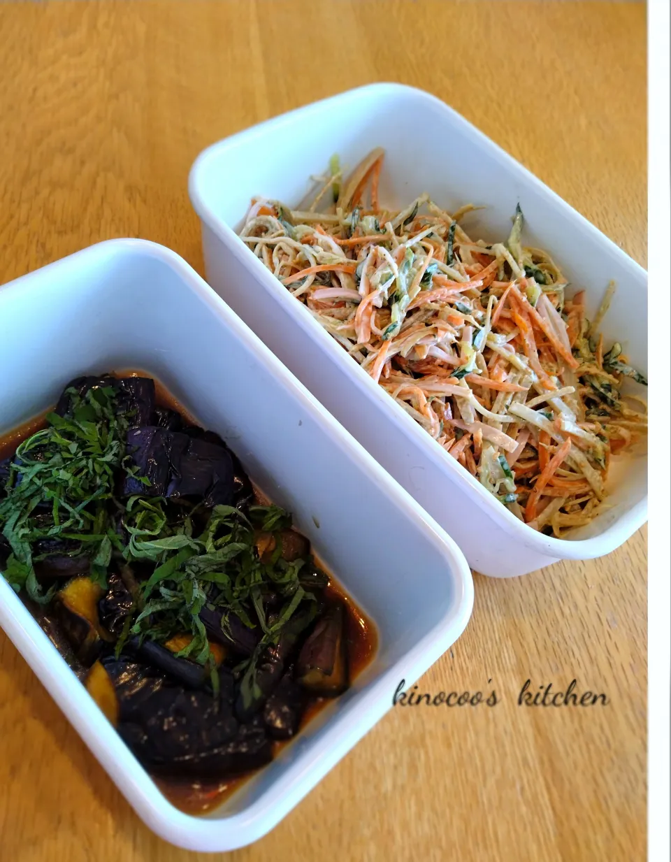☆常備菜☆なす煮浸し、ごぼうサラダ|kinocooさん