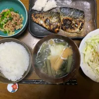 夕食　サバの塩焼き|ATさん