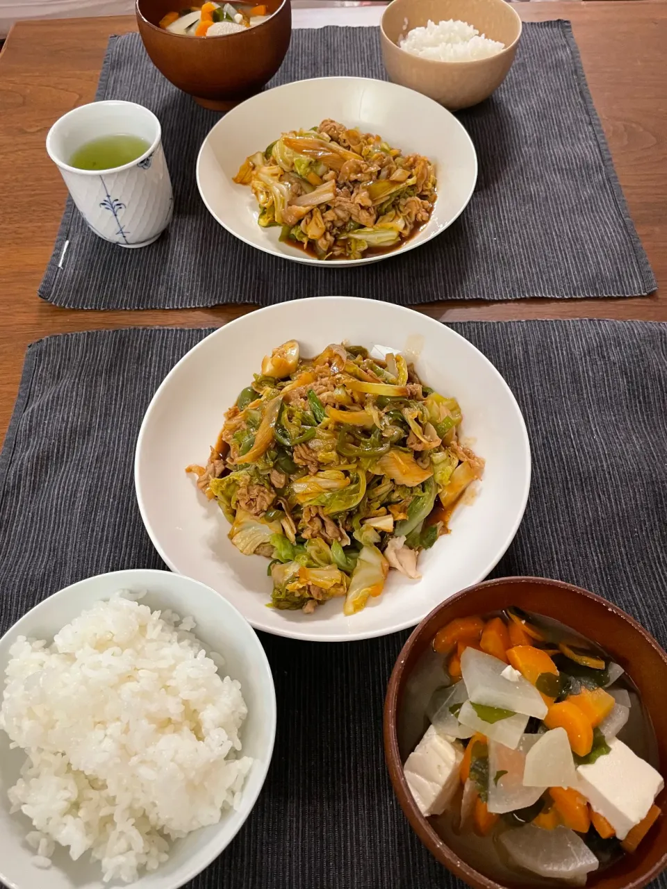 回鍋肉メインのお夕飯🌛|みーぬさん