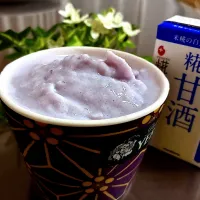 甘酒ブルーベリージェラート🍨🫐|あやめもちもちさん