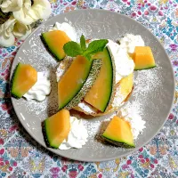 メロンの米粉パンケーキ🍈|ringonamaさん