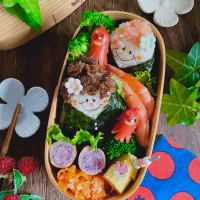 母の日おにぎり弁当|Akiyoෆ¨̮⑅さん