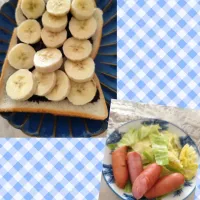 チョコバナナパンで朝ごはん|m.rafuさん