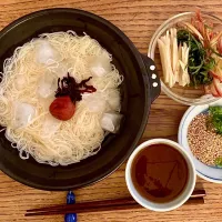 「 梅そうめん 」
冷たいのが ご馳走(^^)
簡単 昼ごはん💦|ばくあんしゃさん