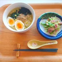 今日の昼食　サッポロ一番塩ラーメン