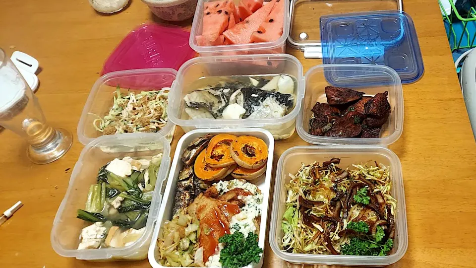自宅で留守番の主人用に 料理を詰めた物（3日分）|🐈⸒⸒⸒⸒つるのダンス🐈🐾さん