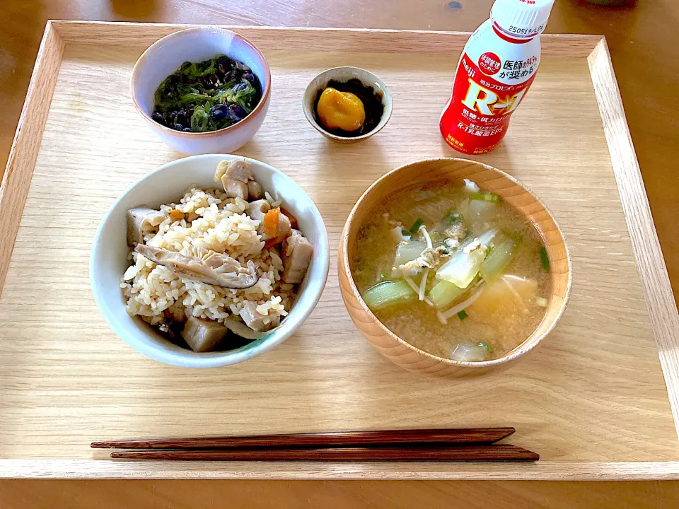 飲み会翌日の旦那さん朝定食☀️|さくたえさん