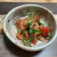 トマトと大葉のごまあえ|ポンポンダリアさん