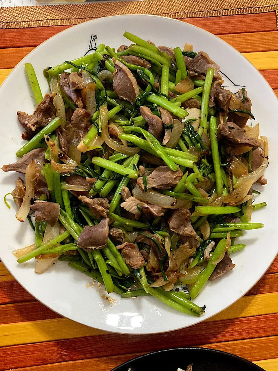 砂肝と空芯菜の炒め物😊|ジュンコ バイヤーさん