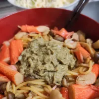 蟹味噌とカニカマしめじの和風パスタ!!| 時雨さん