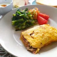 牛丼の具オムレツ🐮|まめころさん