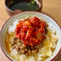 えんがわキムチ納豆のっけtkg|deekay71さん