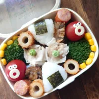 漢の…次女用🍱こにぎり付き焼売弁当