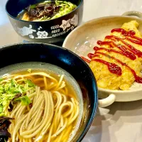 ランチ。醤油ラーメンとオムライス|ぎんさん