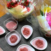 母の日に　いちご餡のういろう|柚子きりかさん