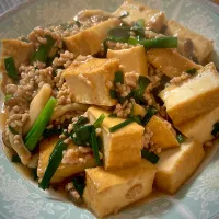 厚揚げとひき肉の炒め物|まきさん