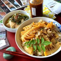 筍と鶏ひき肉のまぜご飯 ~山椒の香り ~|とんちんさん