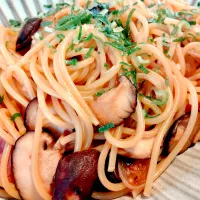 きのこの醤油パスタ|めぐさん