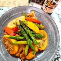 🔷鶏肉とアスパラガスの🍋檸檬オイスター炒めdancyuより🔷