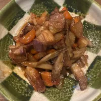 豚バラ肉と根菜の甘辛煮|いちくんさん
