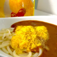 ❤️まーくん亭❤️Ever eggのせカレーうどん|kuririnさん