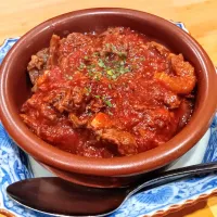 【自作🎯】柔らかい！牛スジのトマト煮込み🍷