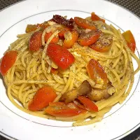 トマトのペペロンチーノ|ご飯がススムくんさん