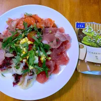 わさび風味こんぶ茶deカルパッチョ|リッキーさん
