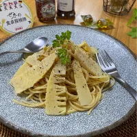 バーニャ・カウダソースで筍のクリームパスタ
