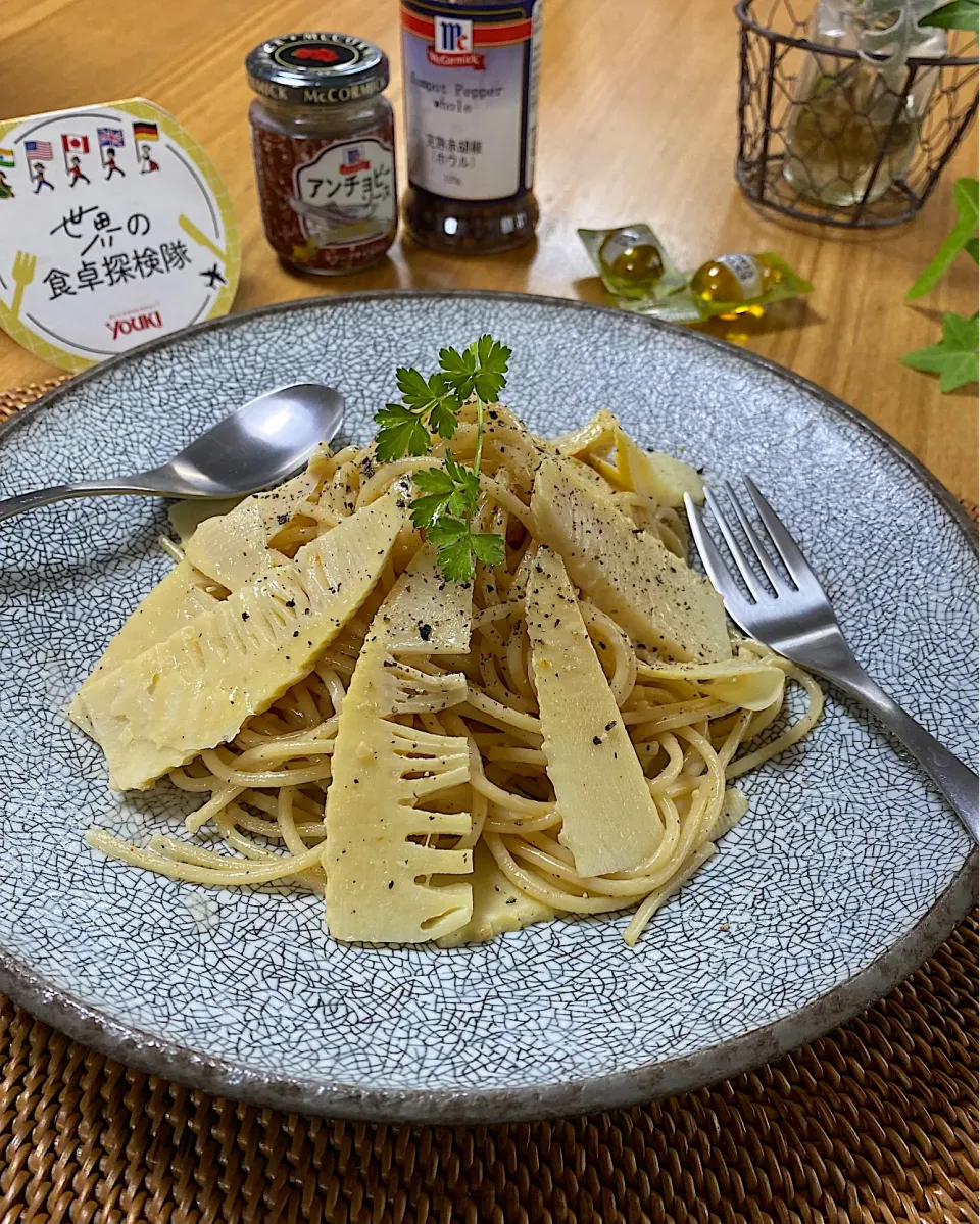 バーニャ・カウダソースで筍のクリームパスタ|sakurakoさん