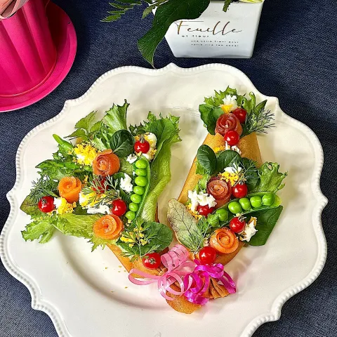 「日清こめ油」を使ってみたSnapdishの料理・レシピ写真:母の日にブーケサラダ💐